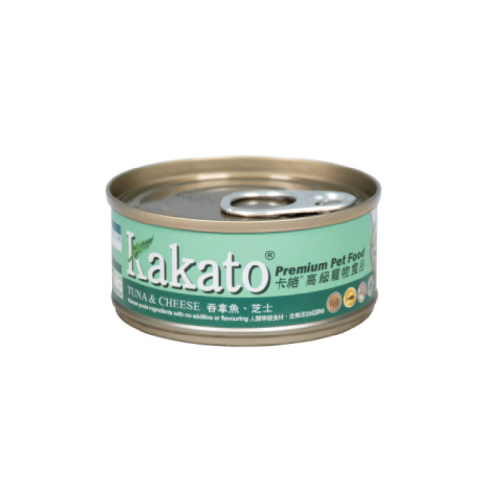 Premium Kakato Wet Can Food 170g - Chicken, Beef, Brown Rice, Tuna Fillet & Cheese Variety Pack - Healthy Natural Flavors for Cats and Dogs - Perfect for Mealtime, Training Treats & Weight Management