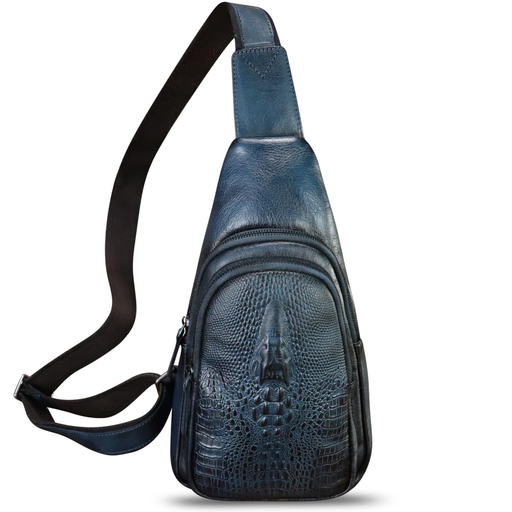 Genuine Leather Sling Bag for Women & Men - Real Leather Crossbody Backpack & Shoulder Purse - Durable Travel, Work & Everyday Use - Ideal for Commuting, Shopping & Outdoor Adventures