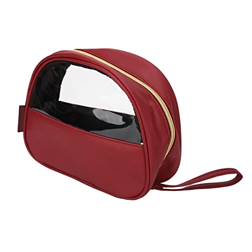 Large Clear Crescent Makeup Bag for Travel - Waterproof Cosmetic Pouch with Zipper | Perfect for Outdoor Trips, Gym & Daily Essentials Organization