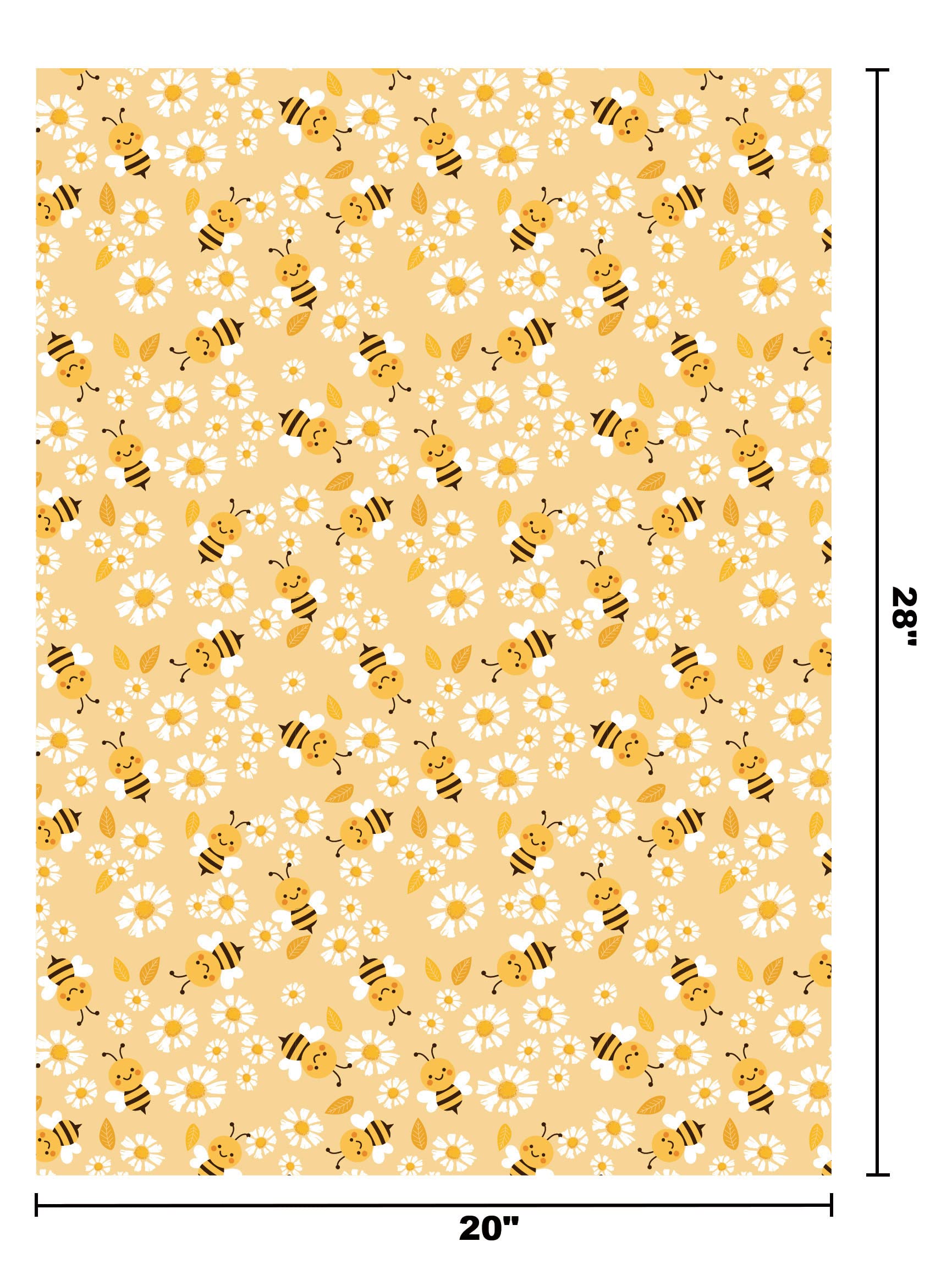 Titiweet Bee Themed Wrapping Paper - 12 Sheets Birthday Gift Wrap for Girls & Women, 20 x 28 Inches, Cute Honeycomb & Bee Design for Birthday Party, Baby Shower & Christmas Gifts - Perfect for DIY Crafts & Holiday Present Wrapping