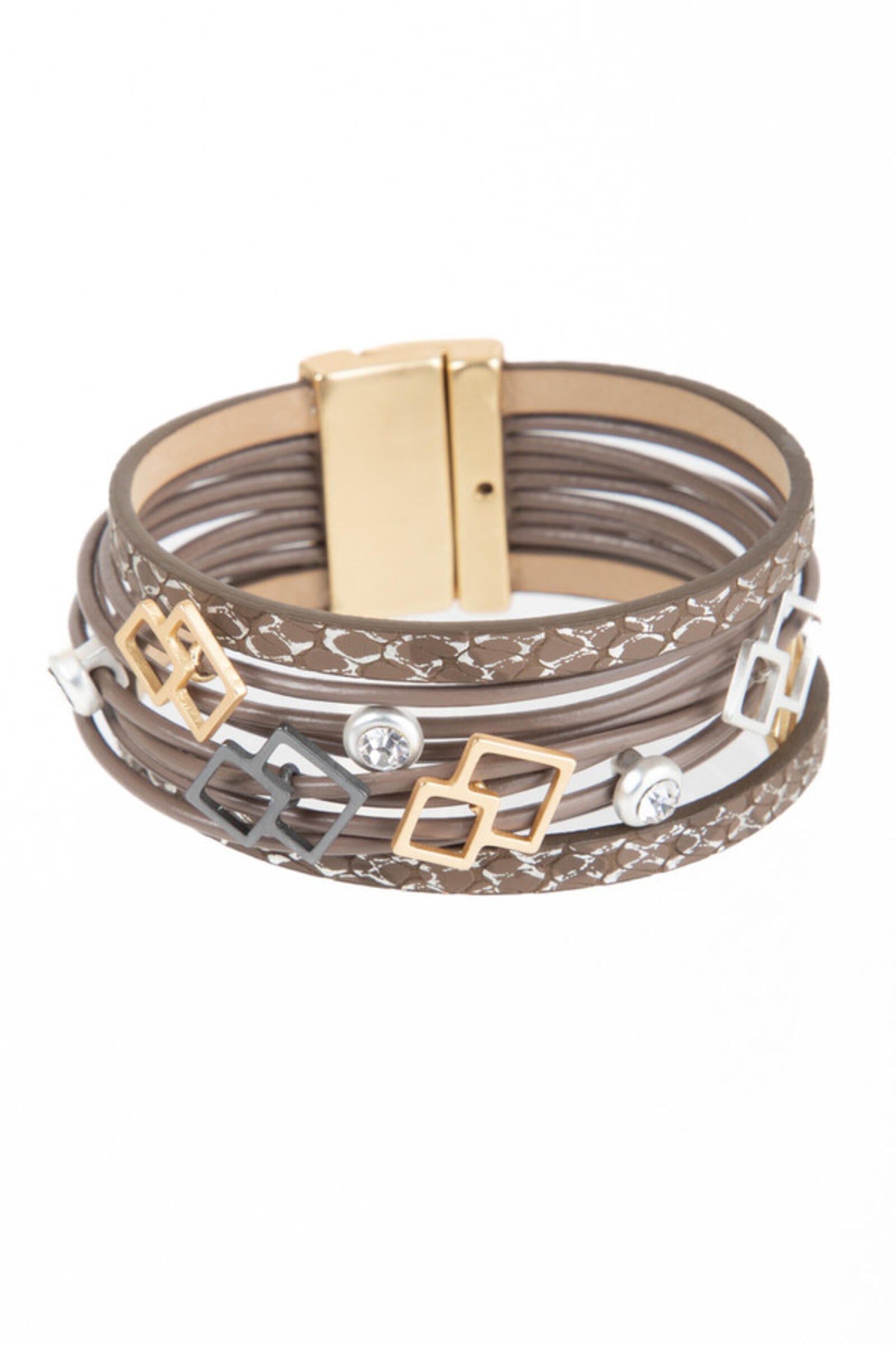 Diamond Duo Leather Bracelet for Women - Elegant Handmade Adjustable Friendship Bracelet - Perfect Gift for Valentine's Day, Anniversary & Everyday Wear