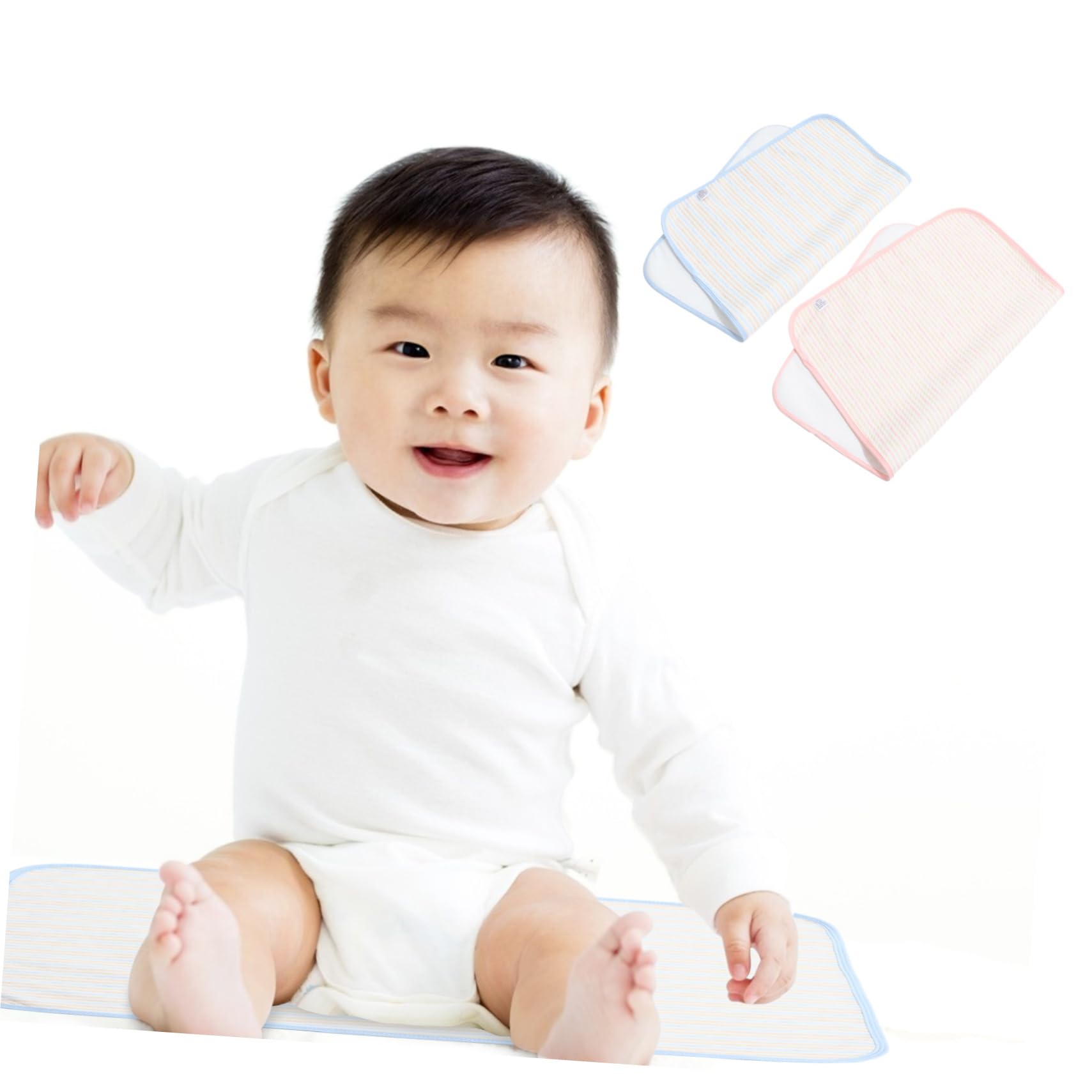 4-Pack Waterproof Changing Pad Liners - Soft Cotton Anti-Pee & Menstrual Protection Pads for Baby Changing Tables, Adult Incontinence & Pet Training Mats - Ideal for Nursery, Elderly Care & Pet Owners