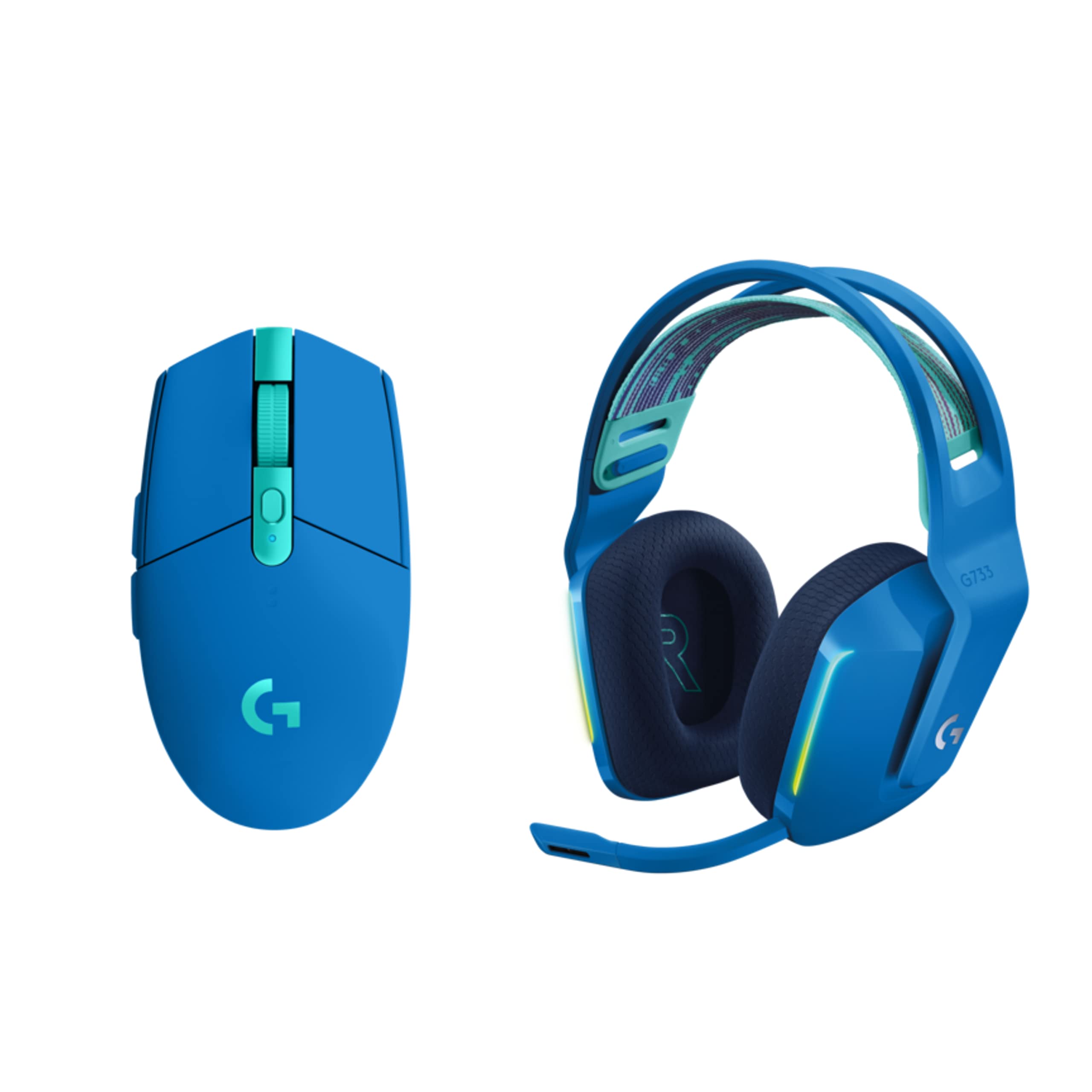 Logitech G305 Lightspeed Wireless Gaming Mouse & G733 Lightspeed Wireless Gaming Headset Combo - Blue | PC, PS5, Xbox Gaming Setup for Esports & Streaming