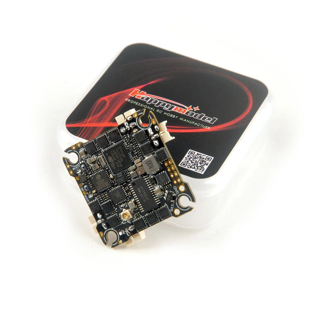 HappyModel CrazyF411 ELRS AIO 4-in-1 Flight Controller with Built-in UART 2.4G ELRS & 20A ESC - Compatible with Toothpick Drones for FPV Racing and Freestyle Flying