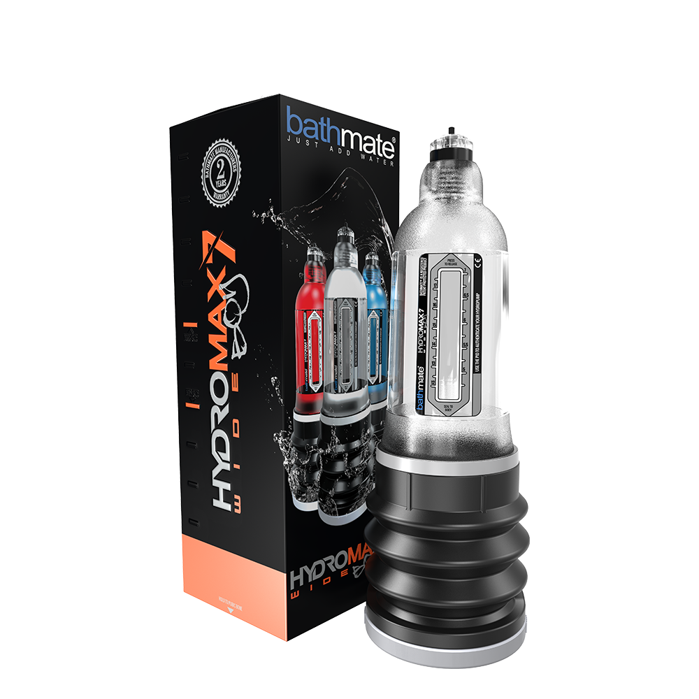 Hydromax 7 Wide Boy Crystal Clear Water Bottle - BPA Free, 32oz Leak Proof Sports Water Bottle with Wide Mouth for Gym, Hiking & Outdoor Activities