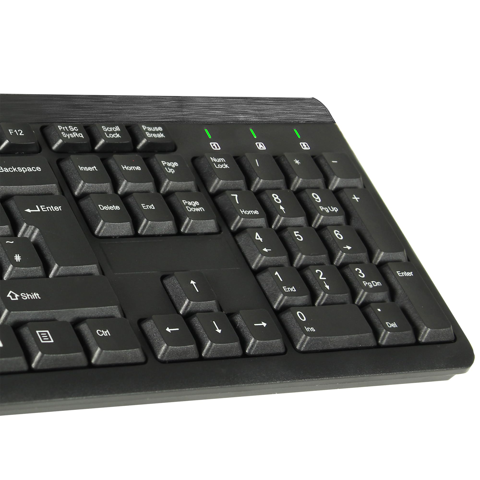 CiT USB Keyboard and Mouse Combo - Wired Ergonomic Desktop Set for PC, Laptop, Office & Gaming - Plug and Play (Black)
