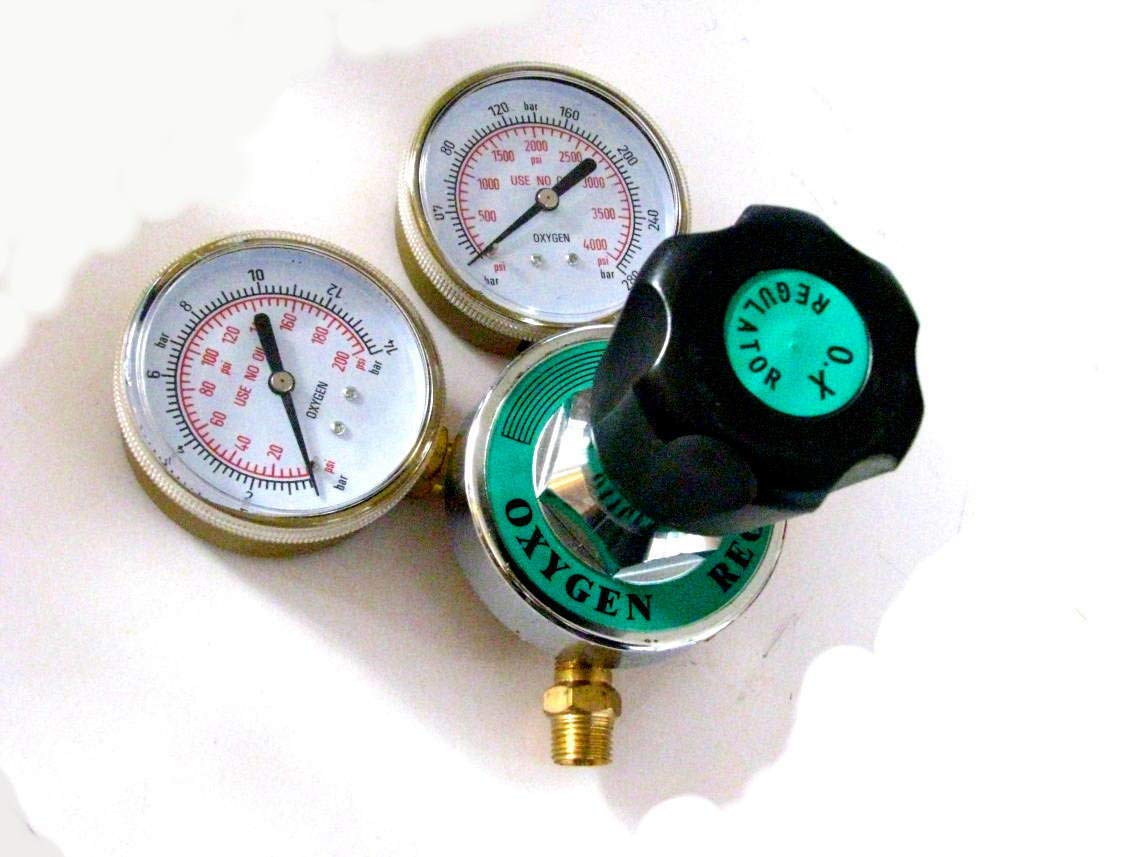 Professional Oxygen/Propane Torch Regulator and Hose Kit with 3-Inch Gauges for Lampwork & Glass Blowing - Perfect for Jewelry Making, Art Glass Crafting, and DIY Projects