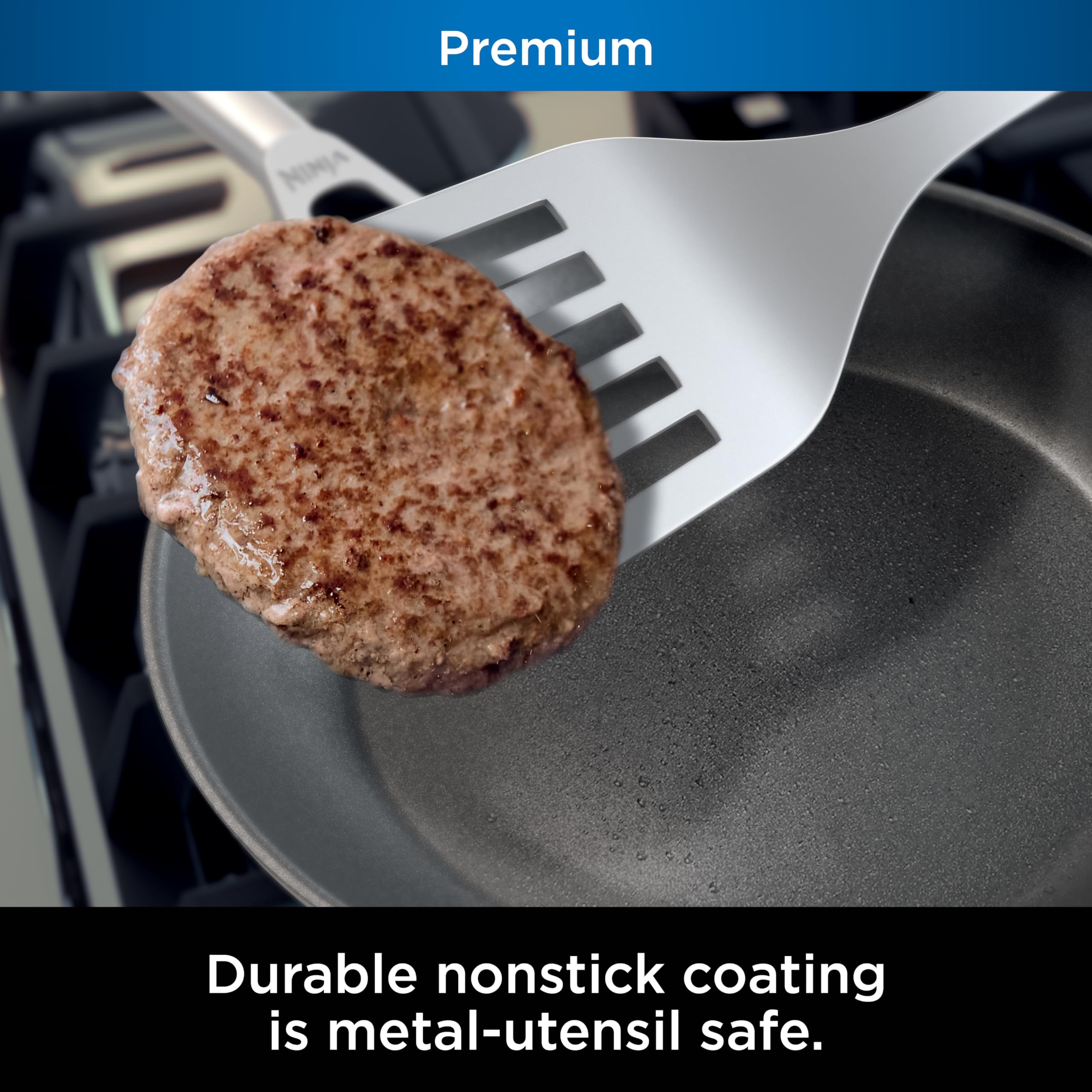 Ninja C39600 Foodi NeverStick Premium Hard-Anodized 13-Piece Cookware Set - Nonstick, Durable, Oven Safe to 500°F, Grey - Perfect for Frying, Sautéing, Baking & Everyday Cooking