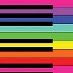 Rainbow Piano Key