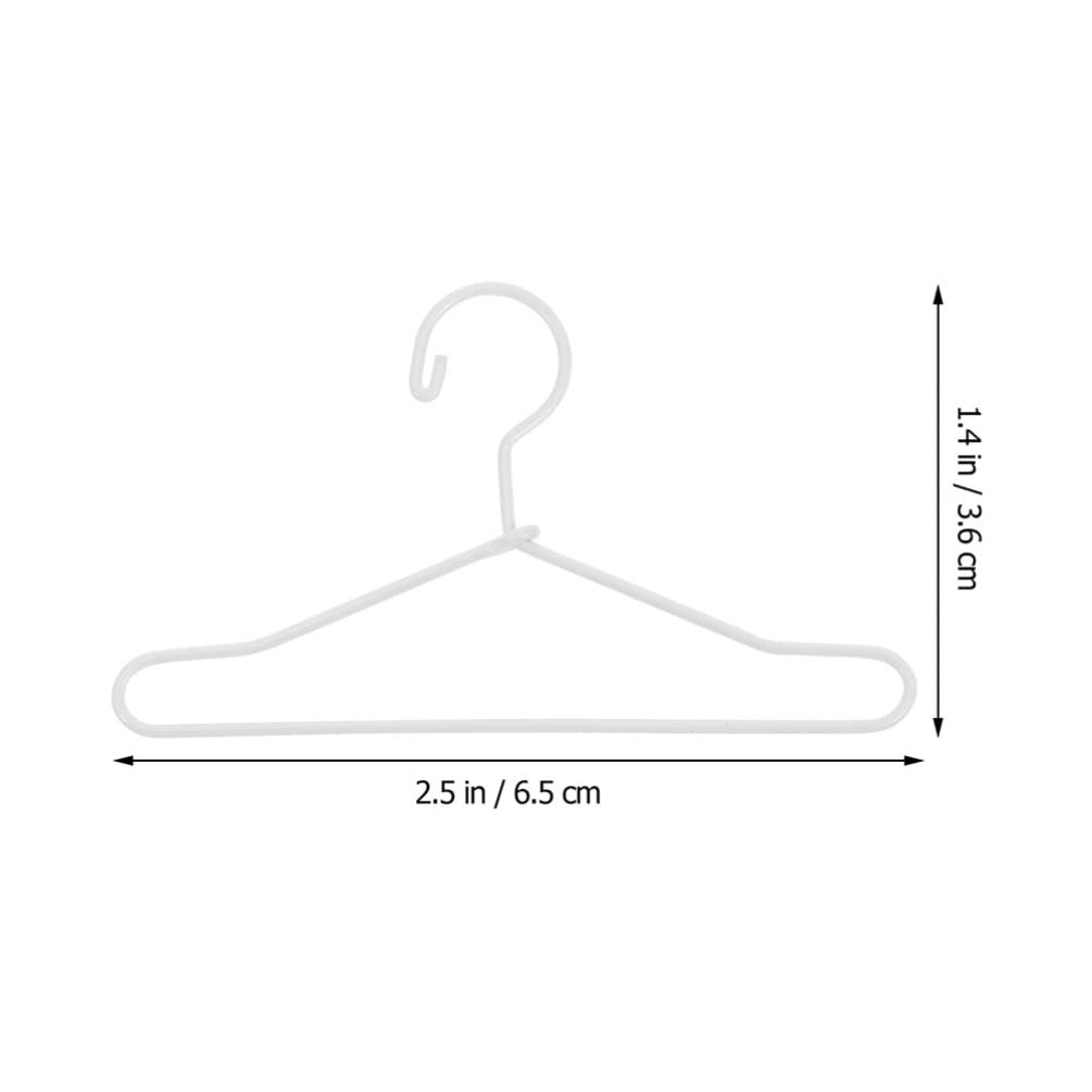Jojofuny 10Pcs Metal Doll Clothes Hangers - Durable Wire Hangers for Doll Wardrobe, Gowns & Dresses - Perfect for Barbie, American Girl & 18