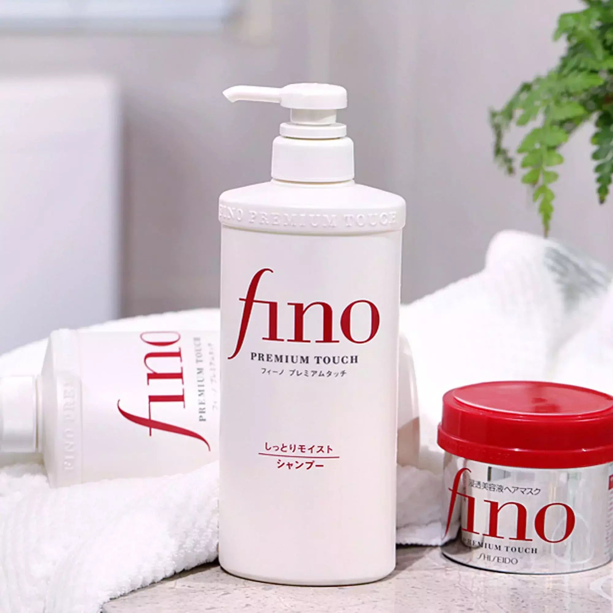 Fino Premium Touch Shampoo & Conditioner Set for Smooth & Shiny Hair - Hydrating Hair Care Duo for Daily Use at Home & Salon