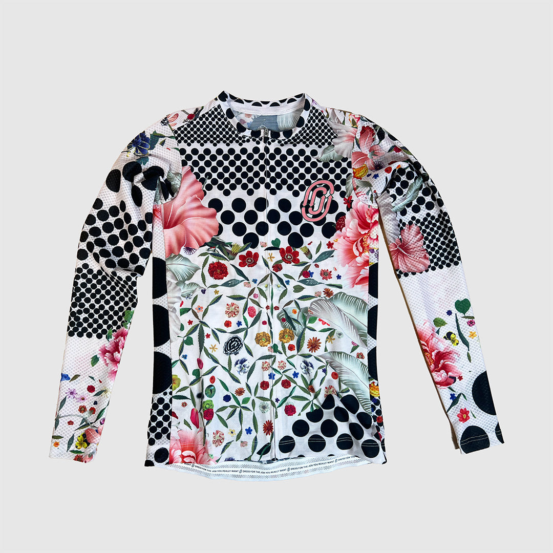 Omloop Women's White Lightweight Long Sleeve Cycling Jersey - Perfect for Road Biking, Commuting & Outdoor Sports