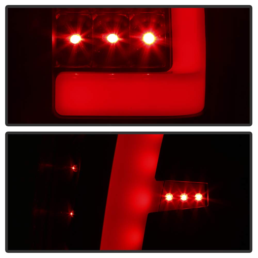 2002-2006 Chevy Avalanche Euro LED Tail Lights - Red Smoke Lens Brake Lamps for Improved Visibility & Style - Perfect for Night Driving & Car Customization