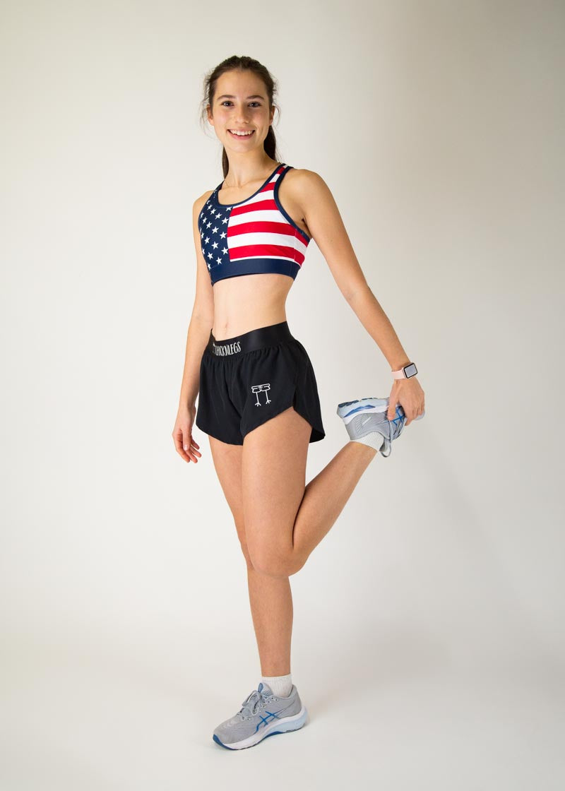 High-Quality USA OG Sports Bra for Women - Comfortable & Supportive Workout Top for Running, Yoga & Gym
