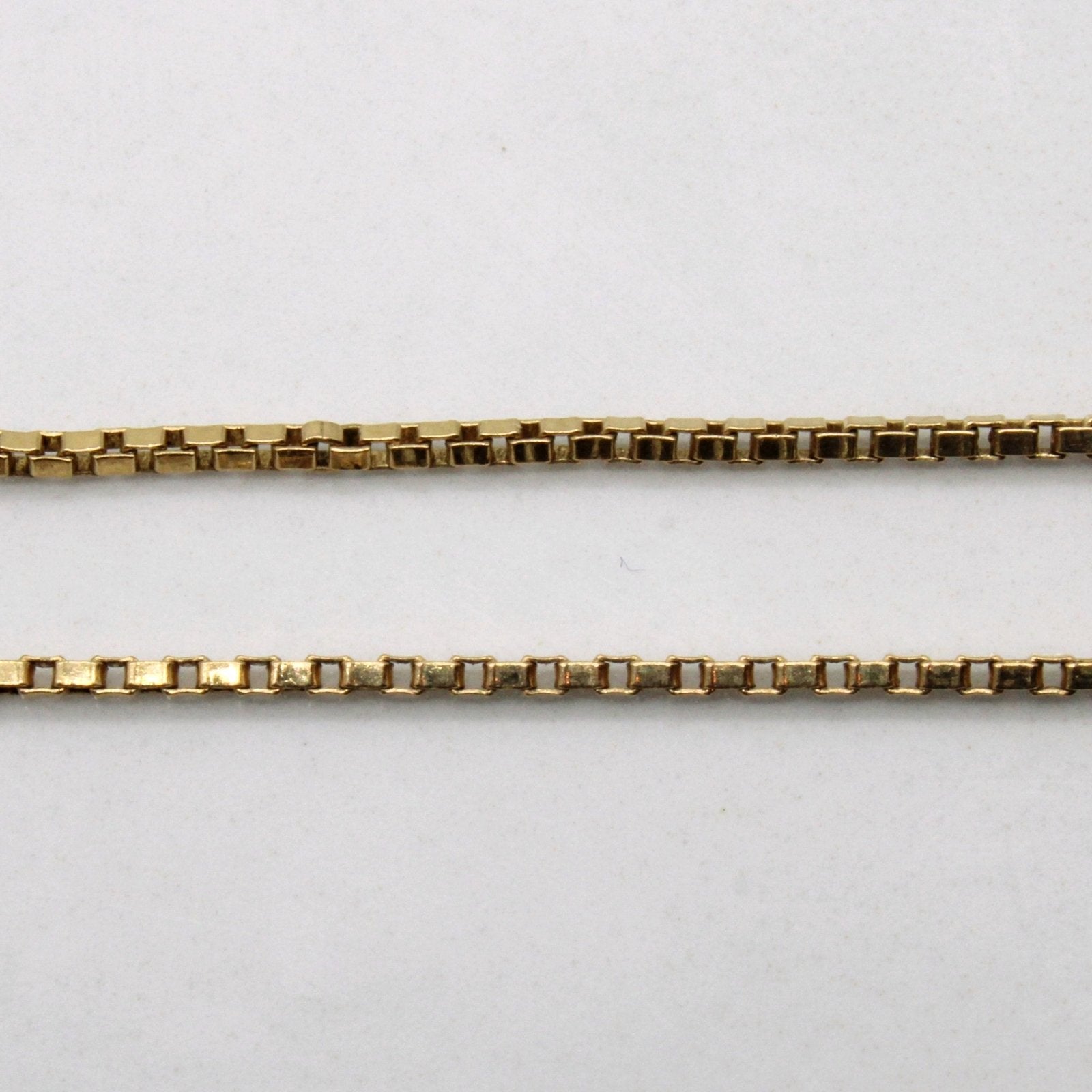 10K Yellow Gold Box Chain Necklace for Women - 24 Inch Solid Gold Box Link Chain - Perfect for Layering, Gifts & Everyday Wear