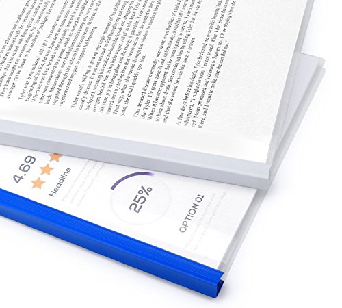 10mm Sliding Bar Plastic File Folders - 20 Pack, A4 Size, 18C, 40 Sheet Capacity, Transparent Resume & Report Covers for Office Organization - Perfect for Presentations, Document Storage & School Binders