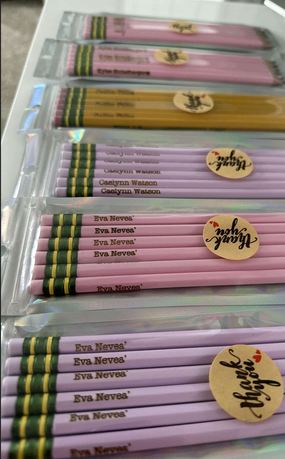 Custom #2 Pencils with Name - Personalized Back to School Supplies (Lavender) - Perfect for Classroom, Homework & Teacher Gifts