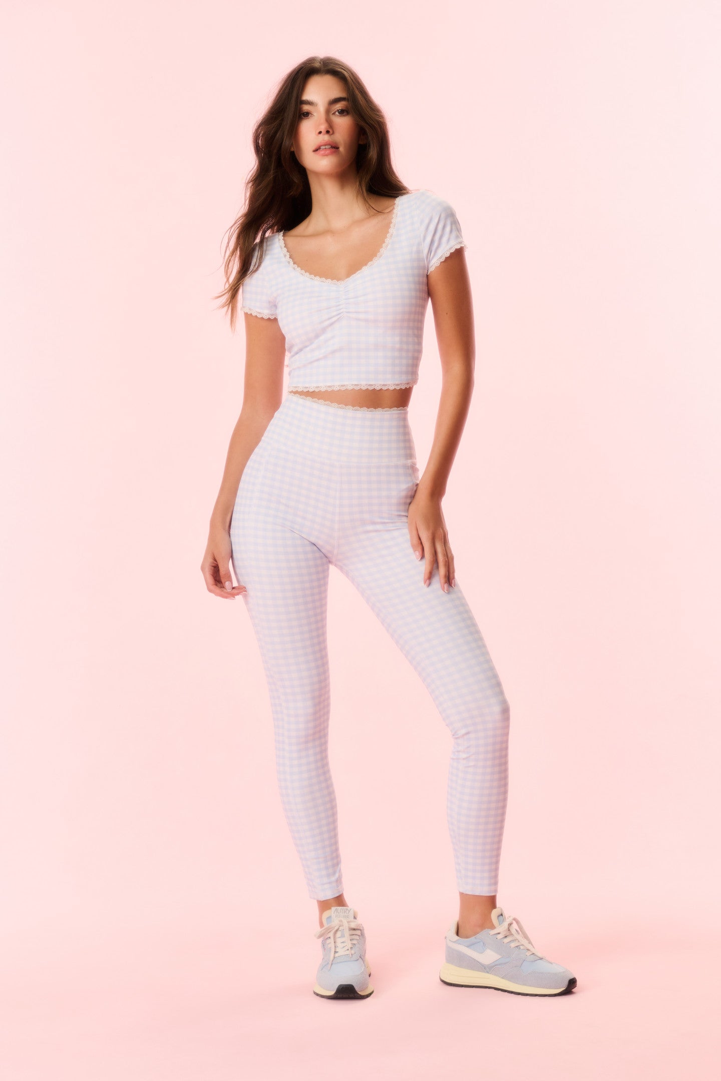 Highland Gingham Print Leggings for Women - Stretchy Comfortable Yoga Pants, Workout & Casual Wear - Trendy Checkered Design for Gym, Running, Lounge & Everyday Outfits