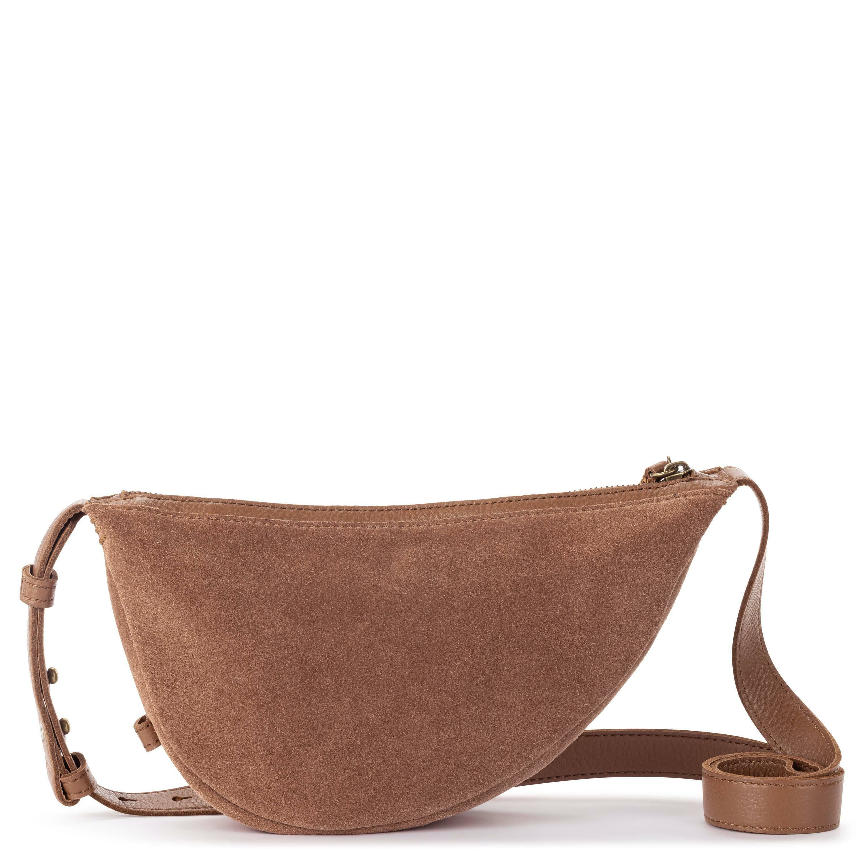 Premium Leather Tess Sling Bag in Tobacco Suede - Stylish Crossbody Purse for Women, Perfect for Daily Use, Travel & Casual Outings