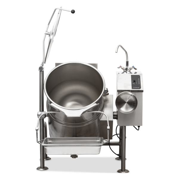 Cleveland KGL25T 25 Gallon Commercial Tilting Steam Jacket Kettle - Natural Gas Powered for Restaurant & Catering Use - Perfect for Soups, Sauces & Large Batch Cooking