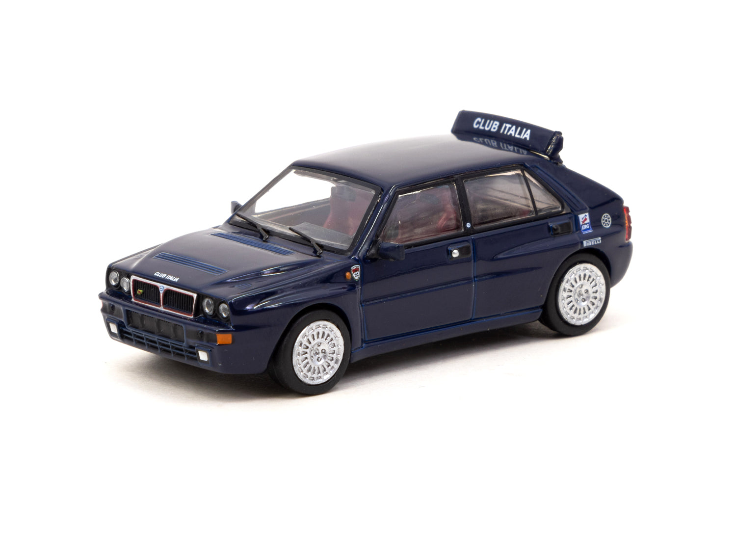 Tarmac Works 1/64 Scale Lancia Delta HF Integrale Club Italia Diecast Model Car - Collectible Miniature for Display, Racing Enthusiasts & Italian Car Fans