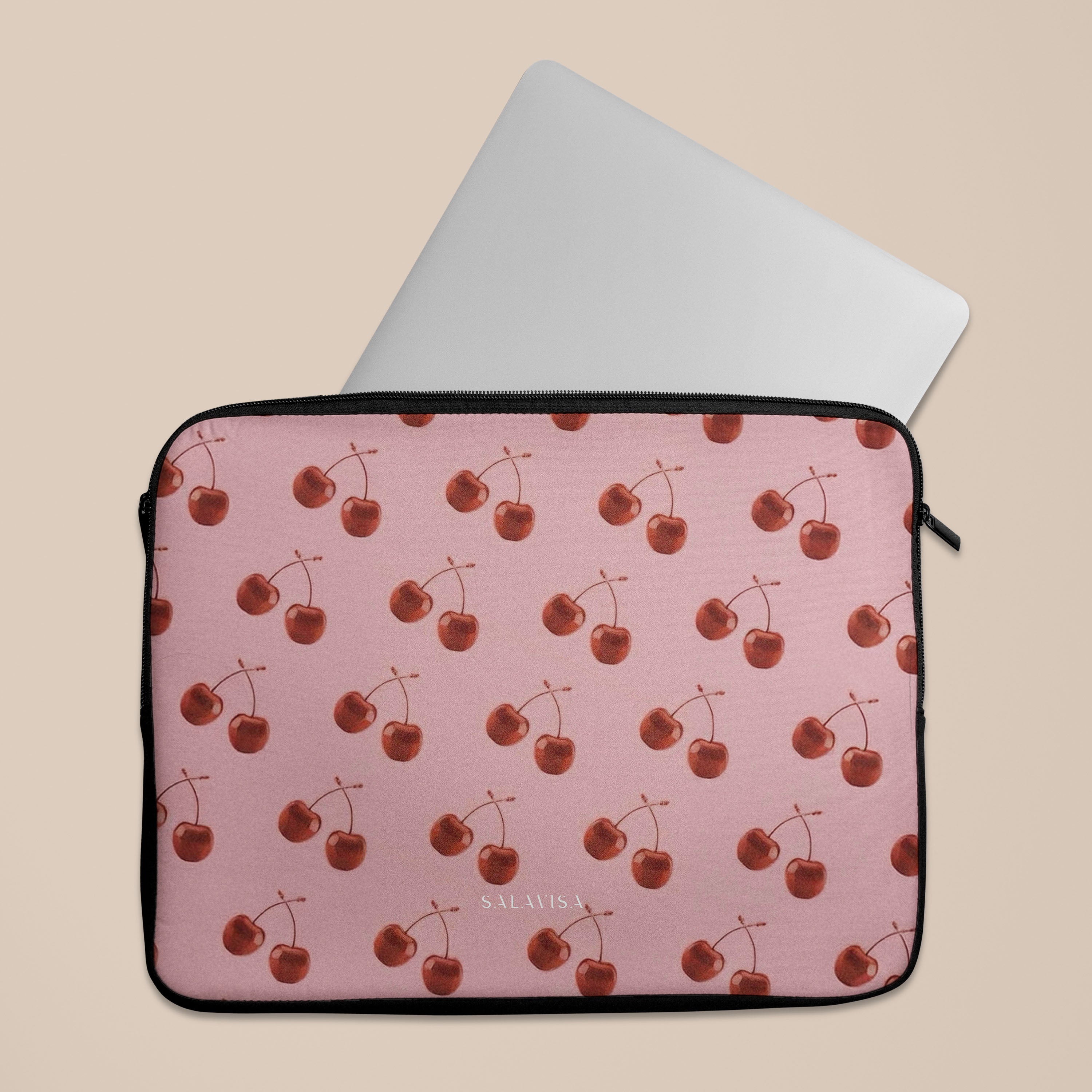 Cherry Bliss Laptop Sleeve 13-15 Inch - Premium Neoprene Protective Case for MacBook Air/Pro - Lightweight & Water-Resistant Computer Bag for Work, School & Travel Accessories