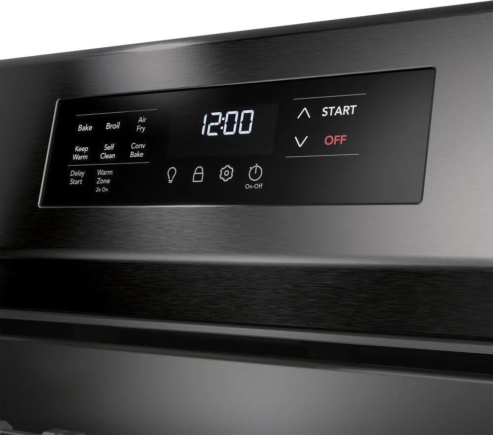 Frigidaire FCRG3083AD 30 Inch Gas Range with Air Fryer - Black Stainless Steel | Perfect for Home Kitchens & Air Frying Meals
