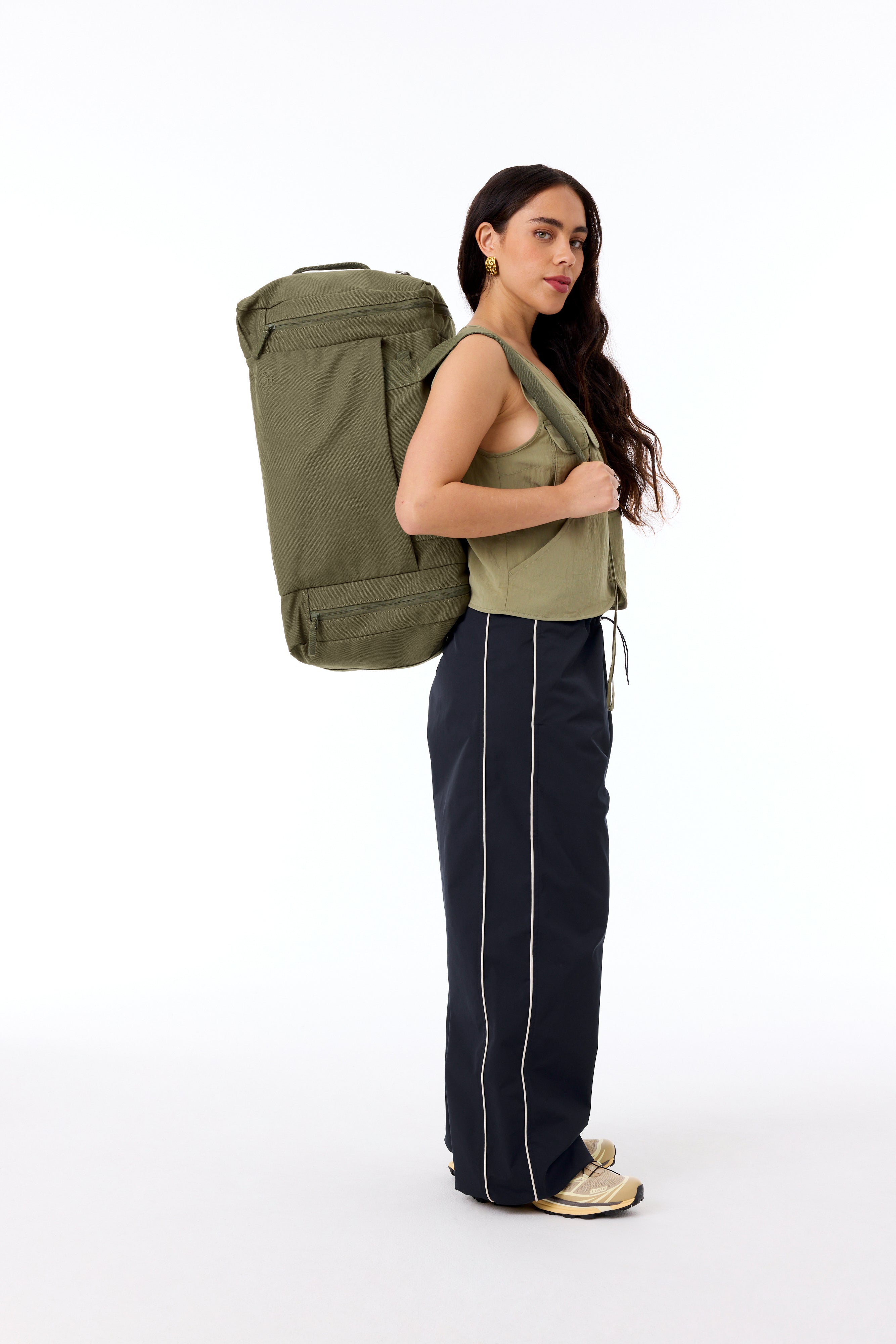 Olive Utility Duffle Bag - Waterproof & Durable Travel Duffel for Gym, Camping & Weekend Getaways | Perfect for Sports, Hiking & Outdoor Adventures