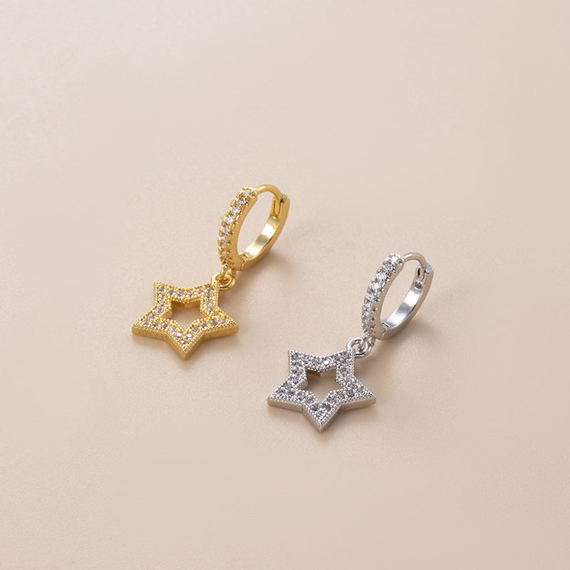 16G Cartilage Hoop Earrings - Star & Flower Dangle Earrings for Women | Hypoallergenic Surgical Steel | HSPJ880 | Perfect for Everyday Wear, Parties & Special Occasions