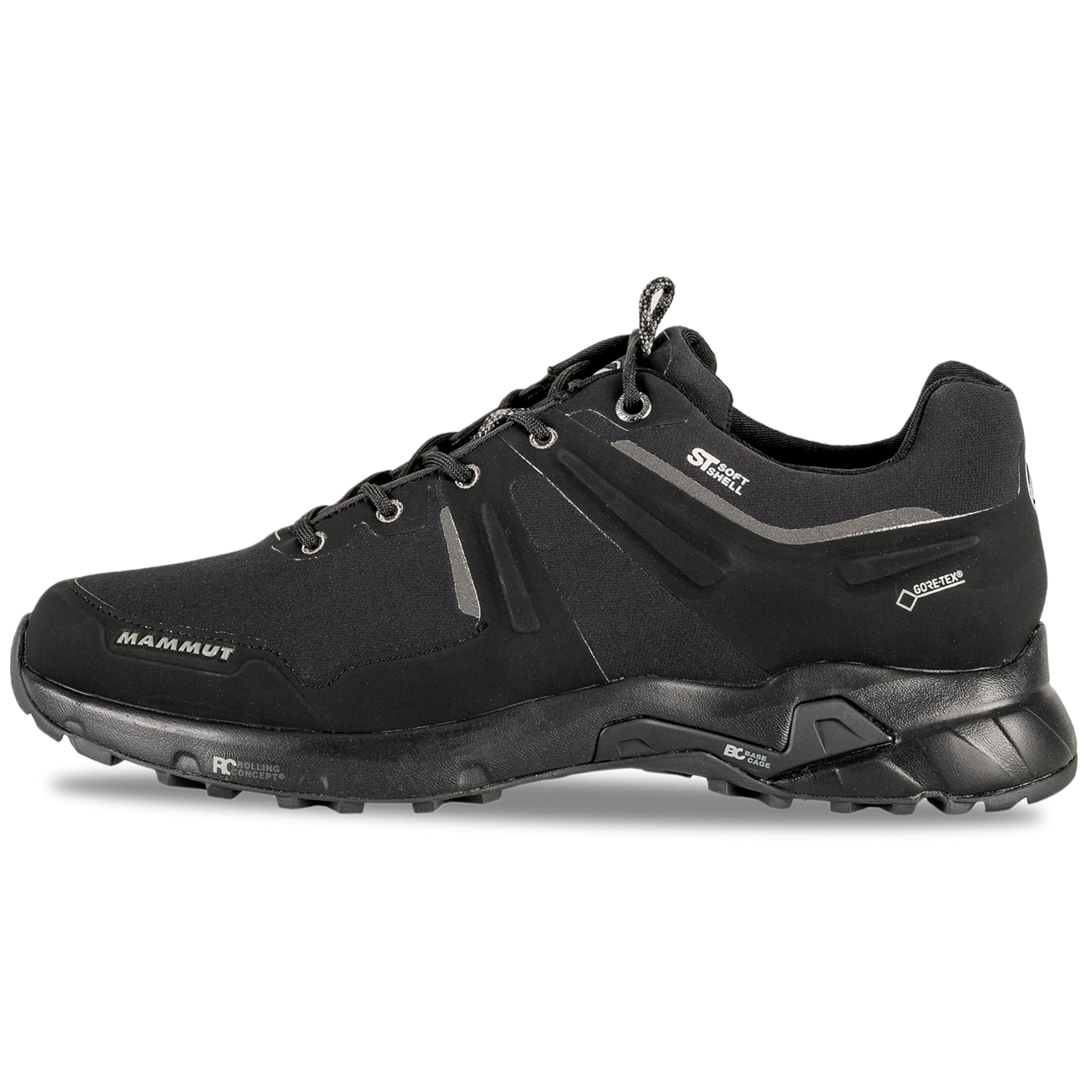 Mammut Women's Low Rise Hiking Boots - Lightweight Waterproof Trekking Shoes for Outdoor Adventures, Black/Black, Size 5.5 US - Perfect for Trail Hiking, Camping & Mountain Climbing