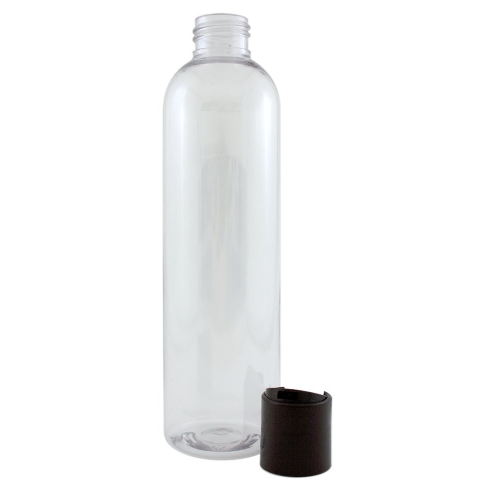 8 fl oz Clear Plastic Bottle with Dispenser Lid - 12 Pack | Leakproof Refillable Containers for Hand Soap, Lotion, Shampoo & Travel Essentials | BPA-Free Squeeze Bottles for Home, Salon & DIY Projects