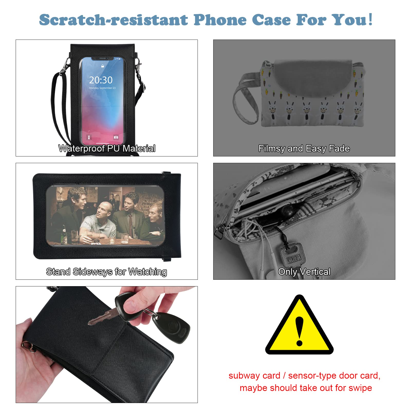 Ansxiy Women's Adjustable Crossbody Phone Purse - Touchscreen Wallet Bag with Waterproof Design - Small Messenger Shoulder Bag for iPhone & Android - Perfect for Shopping, Travel & Daily Use