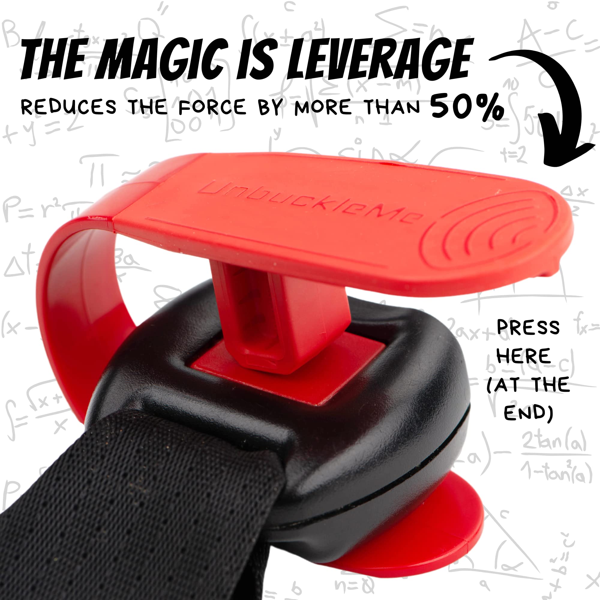 UnbuckleMe Car Seat Buckle Release Tool - Red & Black 2 Pack - Easy Car Seat Buckle Opener for Parents & Caregivers - Perfect for Travel, School Drop-offs & Baby Safety