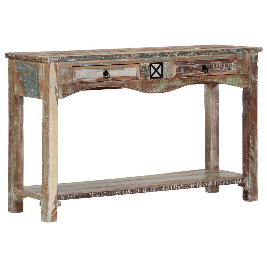Rustic Console Table with 2 Drawers & Shelf - 47.2