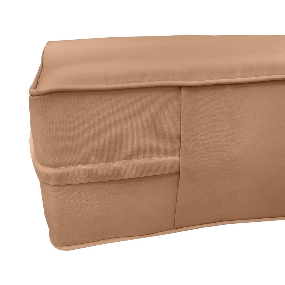 Prolinemax Outdoor Daybed Slipcover with Pipe Trim - Twin XL Size (AD104) | Waterproof & UV Resistant Mattress & Bolster Pillow Covers | Perfect for Patio, Poolside & Garden Furniture Protection