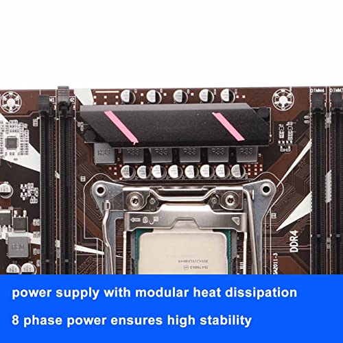 Yctze X99 Motherboard CPU Combo - LGA 2011-3 Socket with Intel Xeon E5-2620 V3 Processor, 4-Channel DDR4 Memory Support, Built-in WiFi & Gigabit LAN - Perfect for Gaming PC, Workstation, and High-Performance Desktop Computers