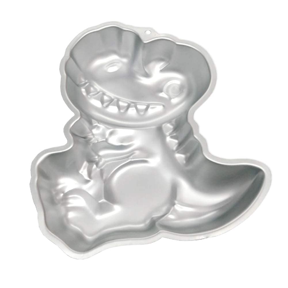 Dinosaur Cake Pan - 3D Birthday Cake Mold, Nonstick Aluminum Alloy Baking Tool for Kids Party & Jurassic Themed Desserts