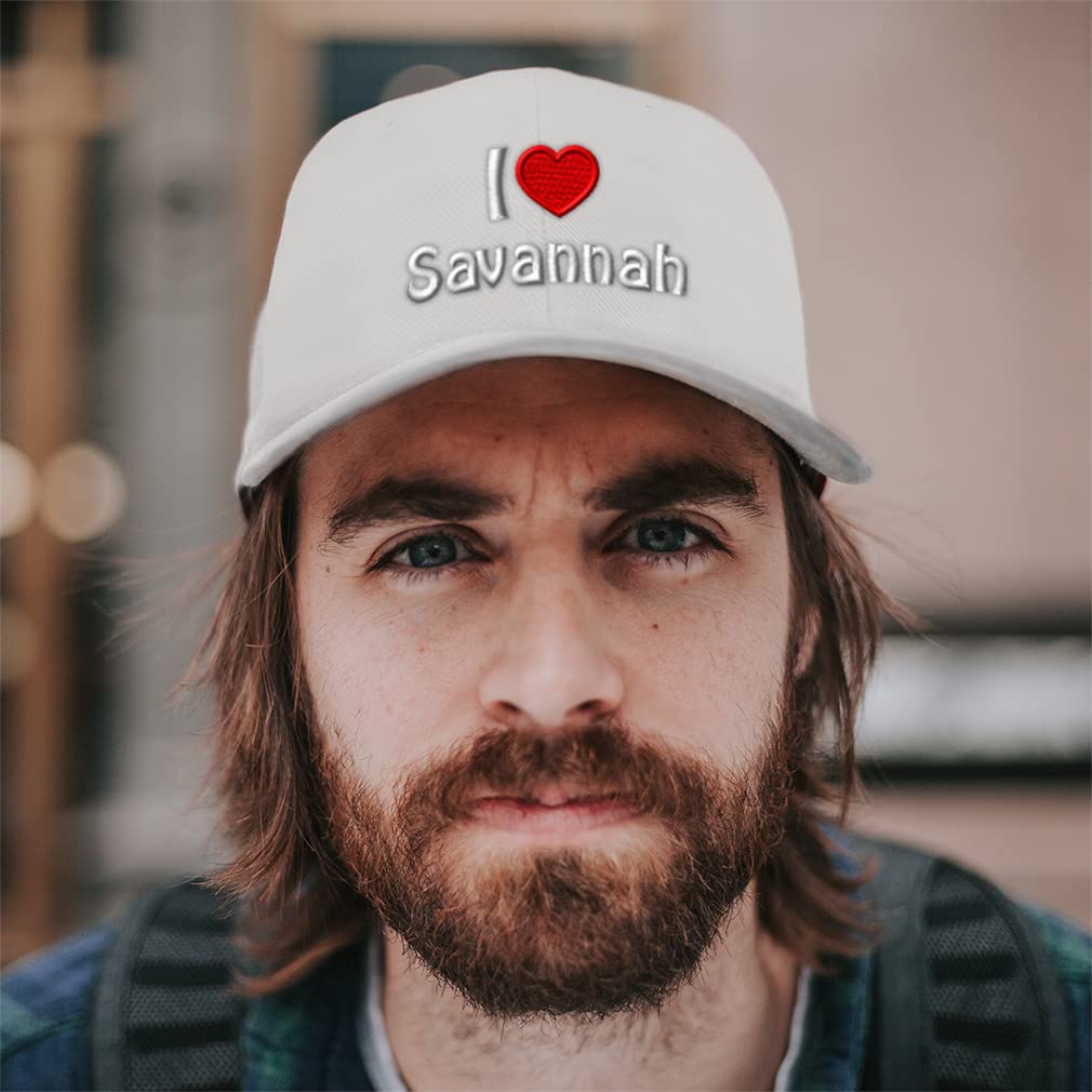 Savannah Red Heart Baseball Cap for Pet Lovers - Cute Cat Dad Hats for Men & Women - Perfect for Dog Walks, Cat Cafes & Animal Shelter Volunteering