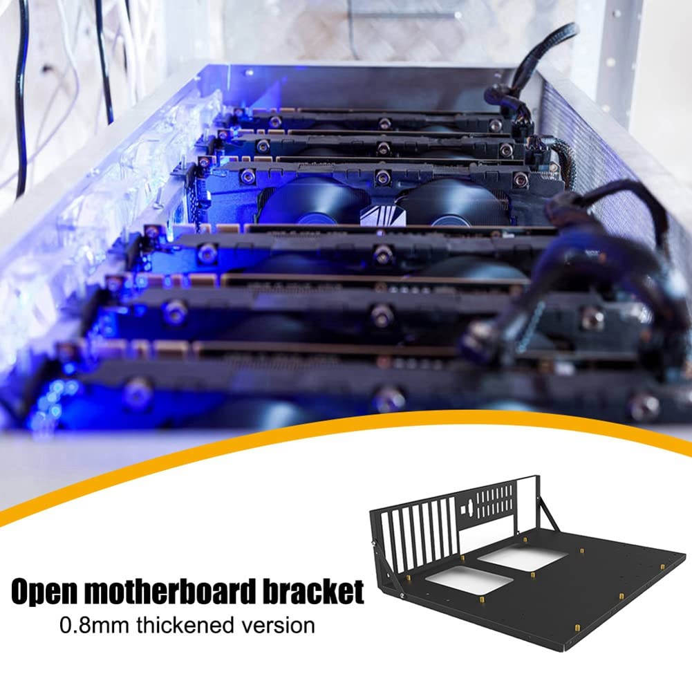 BEEOFICEPENG 3x Motherboard Holder - Heavy Duty ETH Mining Frame with Thickened Platform for ITX & Crypto Mining Rigs - Perfect for Home Mining Setup & GPU Mining Farms