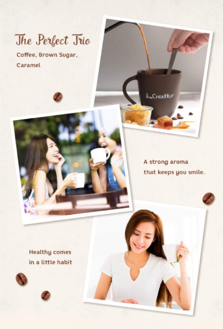 Chek Hup 3-in-1 White Coffee with Brown Sugar - 8 Sachets x 30 Packs (240 Sachets Total) - Instant Coffee Mix for Office, Travel & Home Brewing