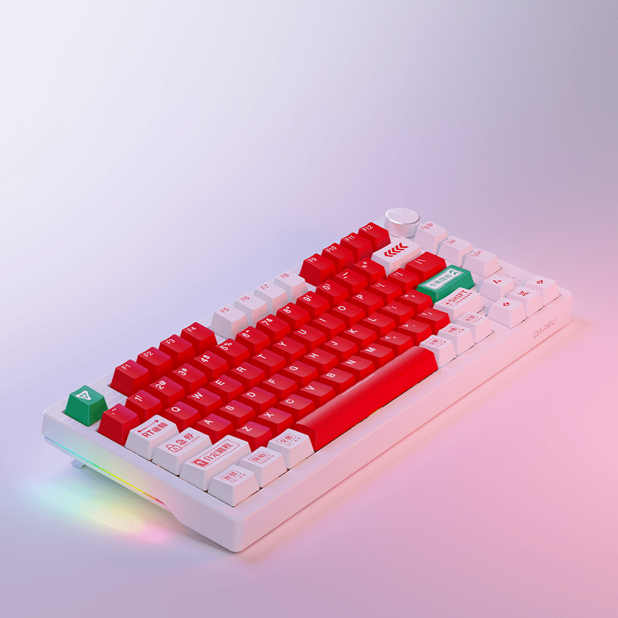 DAREU EK75 RT - Compact 75% Wired Mechanical Keyboard with RGB Backlight & Hot-Swappable Magnetic Switches for Gaming, Typing & Office Work