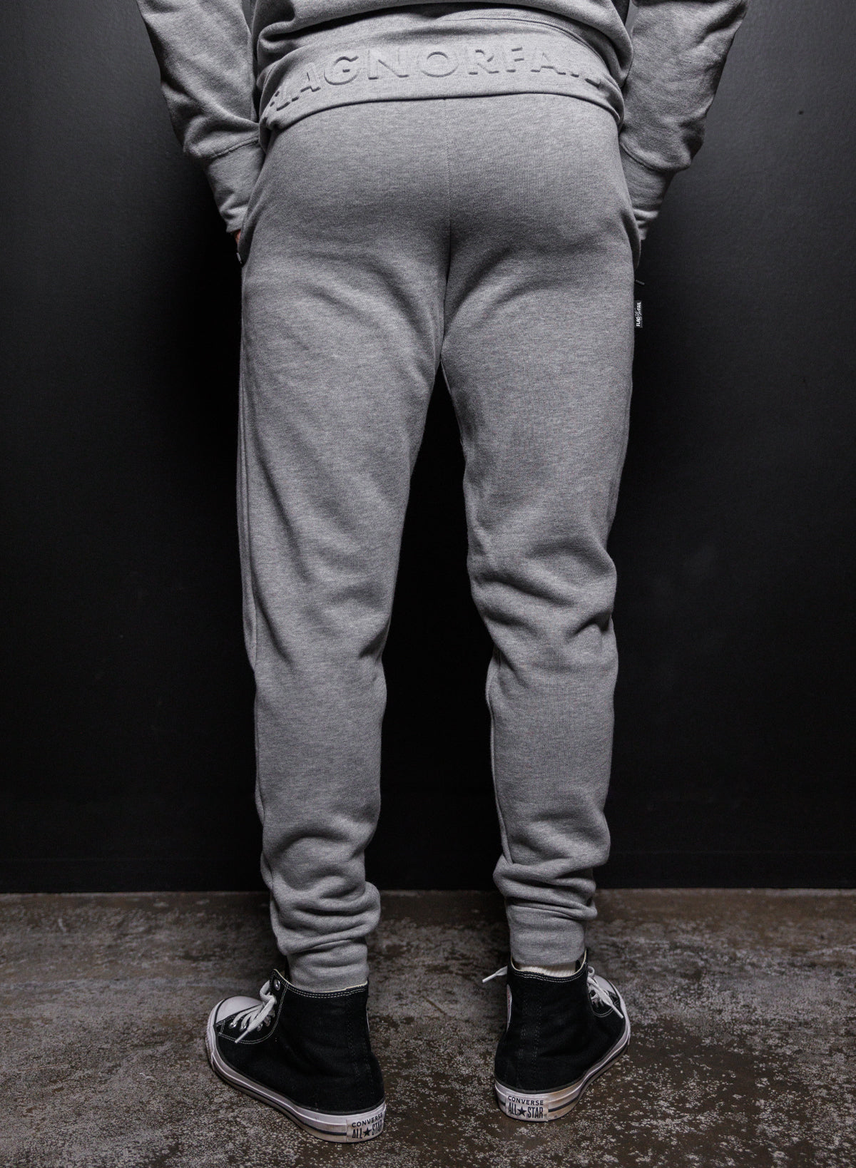 NO HANDOUTS STAMP Fitted Joggers - Comfortable Athletic Pants for Men & Women | Perfect for Gym, Running, Yoga and Casual Wear