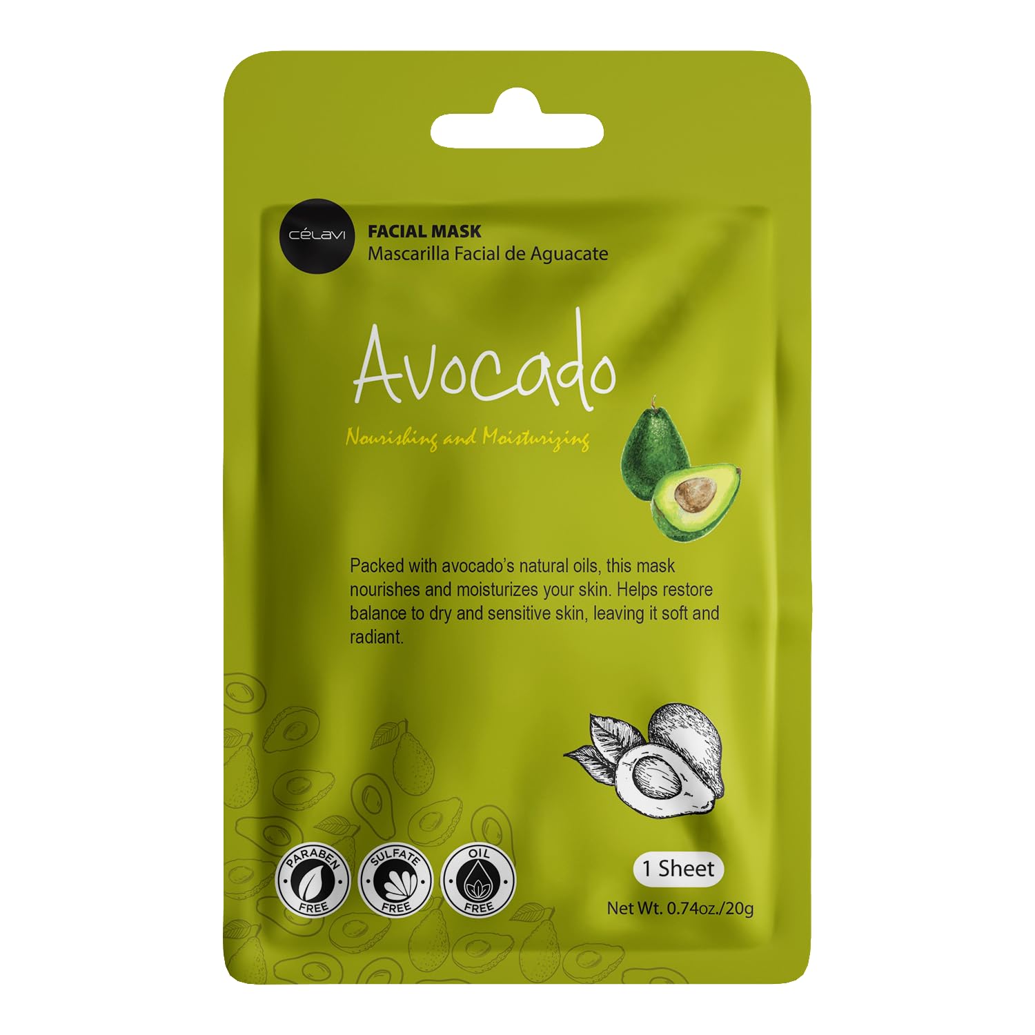 Celavi Essence Facial Face Mask Sheet - Korean Skin Care for Moisturizing & Hydration (12 Pack, Mix - 2 of Each) | Perfect for Daily Skincare Routine & Spa Night