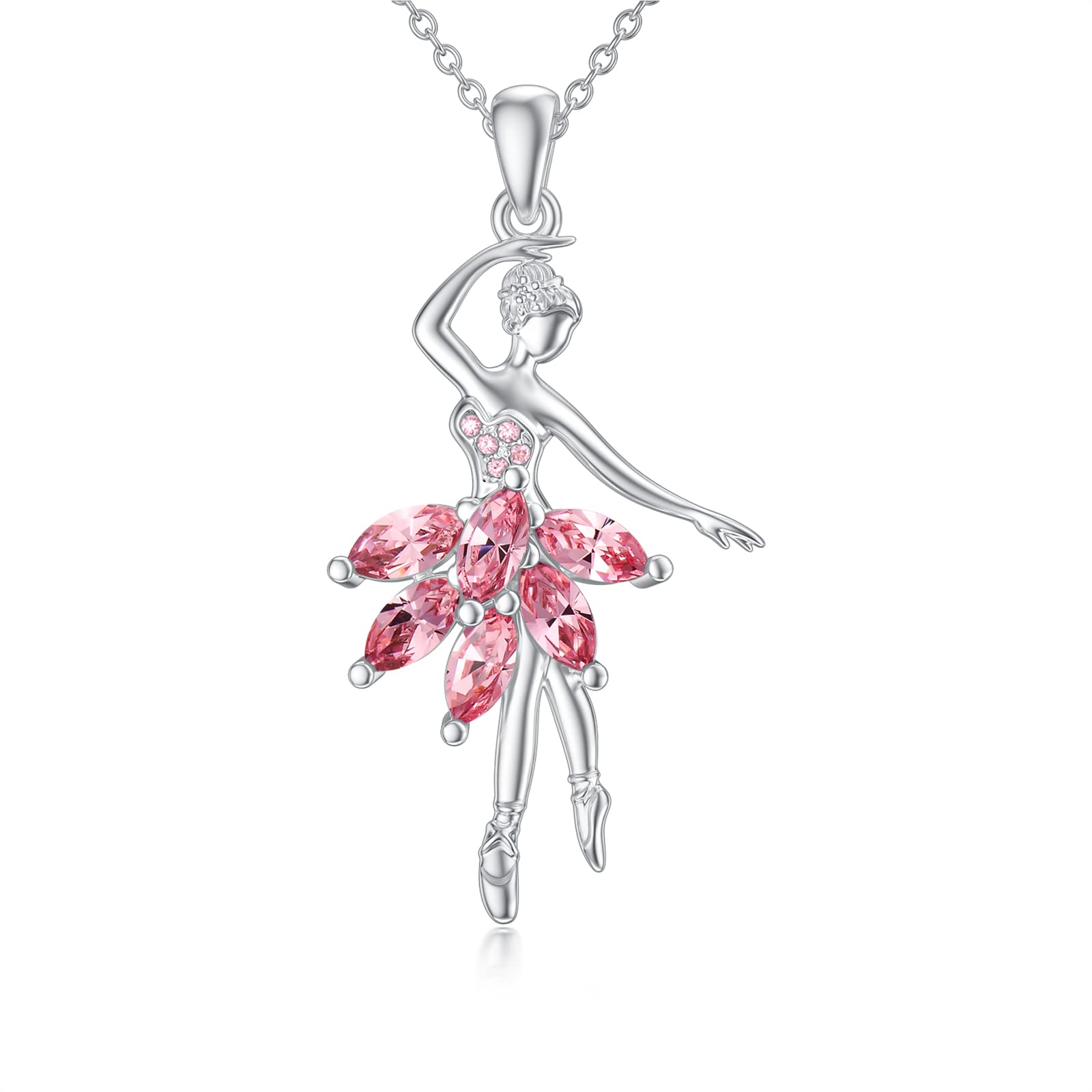 Sterling Silver Ballerina Dancer Necklace - Elegant Ballet Jewelry Gift for Women | Perfect for Birthdays, Anniversaries & Special Occasions
