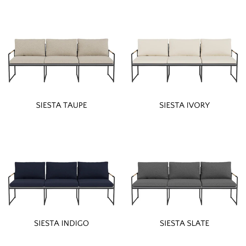 Breeze Aluminum Outdoor 3-Seat Sofa Set - Patio, Garden & Poolside Lounge Furniture for Relaxing Outdoors
