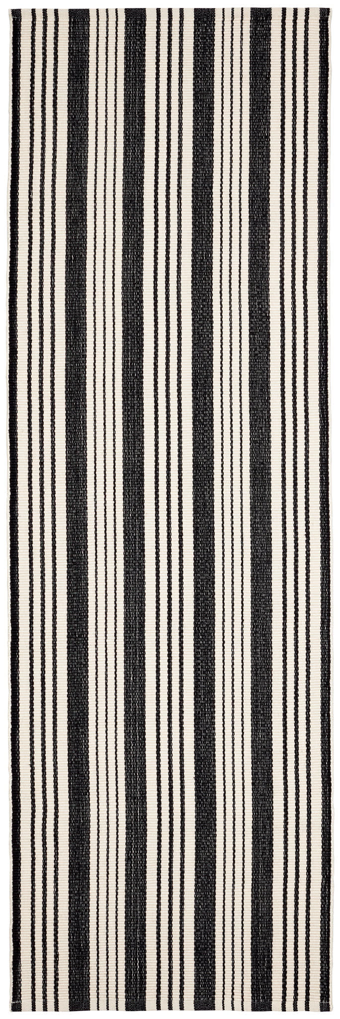 Handwoven Birmingham Indoor/Outdoor Area Rug - Black | Durable & Stylish Floor Mat for Living Room, Patio, or Bedroom Decor