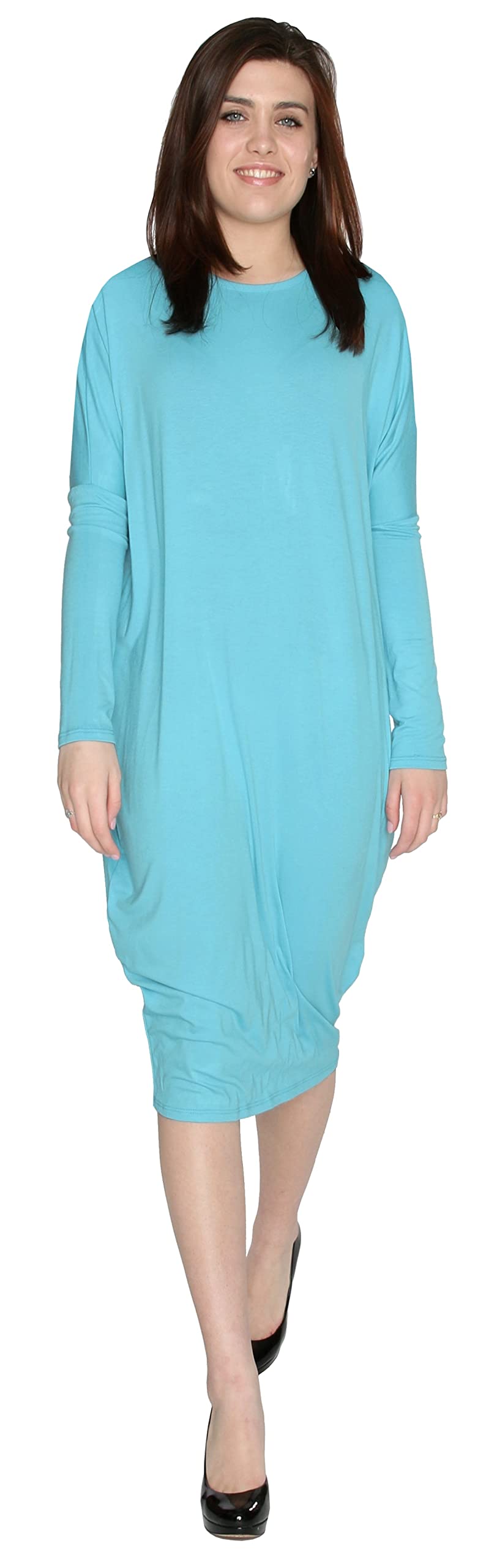 BABY O Women's Modest Cover Up Cocoon Dress - Comfortable Midi Long Dress Made in USA | Perfect for Casual Wear, Beach Cover-Up & Everyday Outfits