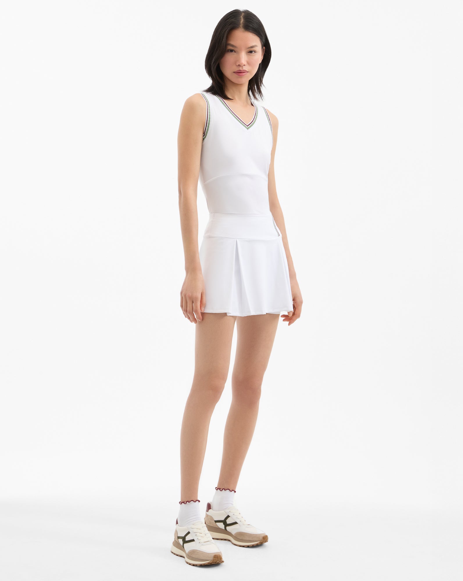 Deuce Pleated Tennis Skort for Women - High Waist Athletic Skirt with Built-in Shorts - Perfect for Tennis, Golf, Running & Workouts