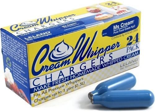 Leland N2O Whipped Cream Chargers - 240 Count - Premium Nitrous Oxide Canisters for Whipping Cream, Desserts & Baking - Perfect for Professional Chefs, Home Bakers & Coffee Shops