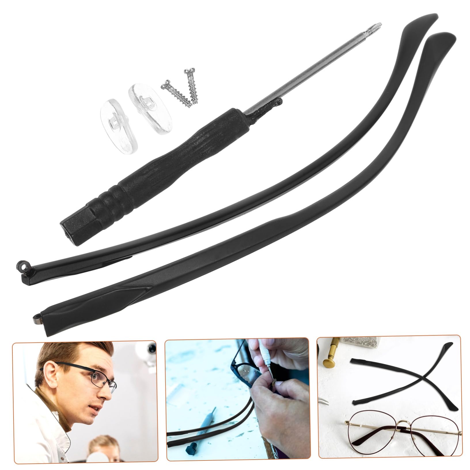 Gatuida 5 Pairs Universal Glasses Leg Holder - TR90 Sunglasses & Eyewear Replacement Arms - Durable Glasses Frame Accessories for Men and Women - Perfect for Reading, Driving, and Outdoor Activities